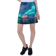 Amazing Aurora Borealis Colors Tennis Skirt