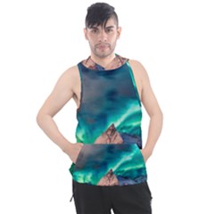 Amazing Aurora Borealis Colors Men s Sleeveless Hoodie