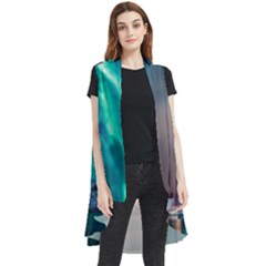 Amazing Aurora Borealis Colors Sleeveless Chiffon Waistcoat Shirt