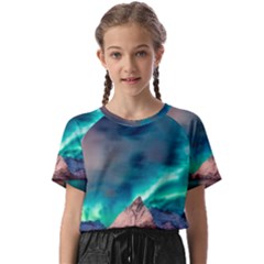 Amazing Aurora Borealis Colors Kids  Basic Tee