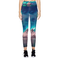 Amazing Aurora Borealis Colors Pocket Leggings  by B30l