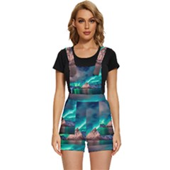 Amazing Aurora Borealis Colors Short Overalls