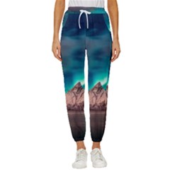 Amazing Aurora Borealis Colors Women s Cropped Drawstring Pants