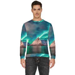 Amazing Aurora Borealis Colors Men s Fleece Sweatshirt