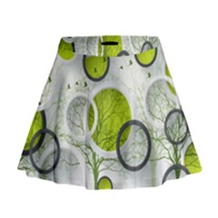 Circles Still Life Mini Flare Skirt by B30l
