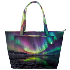 Aurora Borealis Polar Northern Lights Natural Phenomenon North Night Mountains Back Pocket Shoulder Bag  by B30l