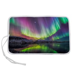 Aurora Borealis Polar Northern Lights Natural Phenomenon North Night Mountains Pen Storage Case (m) by B30l