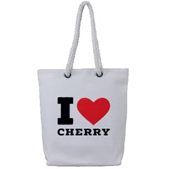 I Love Cherry Full Print Rope Handle Tote (small) by ilovewhateva