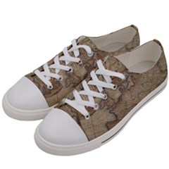 Old Vintage Classic Map Of Europe Men s Low Top Canvas Sneakers by B30l