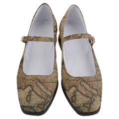 Old Vintage Classic Map Of Europe Women s Mary Jane Shoes by B30l