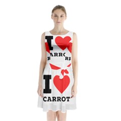 I love carrots  Sleeveless Waist Tie Chiffon Dress