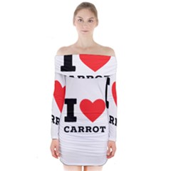 I love carrots  Long Sleeve Off Shoulder Dress