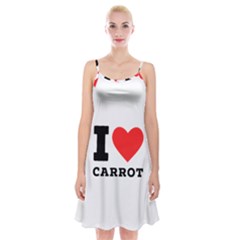 I love carrots  Spaghetti Strap Velvet Dress