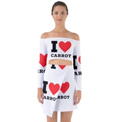 I Love Carrots  Off Shoulder Top With Skirt Set by ilovewhateva