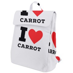 I Love Carrots  Flap Top Backpack by ilovewhateva