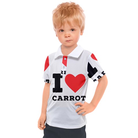 I Love Carrots  Kids  Polo Tee by ilovewhateva