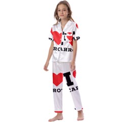 I love carrots  Kids  Satin Short Sleeve Pajamas Set