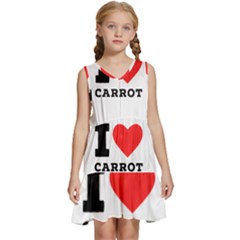 I love carrots  Kids  Sleeveless Tiered Mini Dress