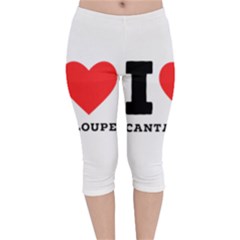 I Love Cantaloupe  Velvet Capri Leggings  by ilovewhateva