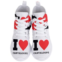 I Love Cantaloupe  Women s Lightweight High Top Sneakers by ilovewhateva