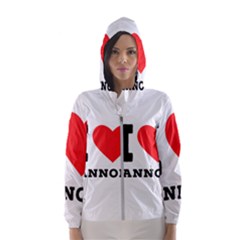 I Love Cannoli  Women s Hooded Windbreaker by ilovewhateva