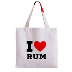 I Love Rum Zipper Grocery Tote Bag by ilovewhateva