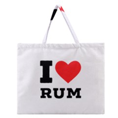 I Love Rum Zipper Large Tote Bag by ilovewhateva