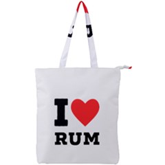 I Love Rum Double Zip Up Tote Bag by ilovewhateva