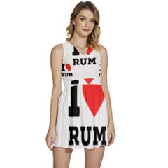 I Love Rum Sleeveless High Waist Mini Dress by ilovewhateva