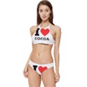 I love cocoa Banded Triangle Bikini Set View1