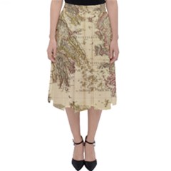 Map Of Greece Archipelago Classic Midi Skirt by B30l