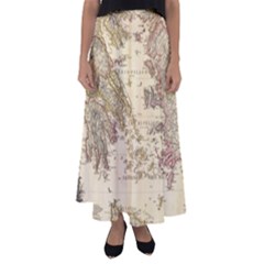 Map Of Greece Archipelago Flared Maxi Skirt by B30l