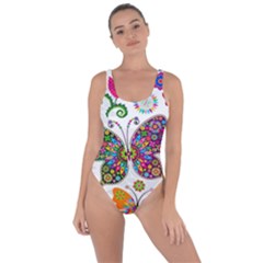 Butterflies Abstract Colorful Floral Flowers Vector Bring Sexy Back Swimsuit by B30l