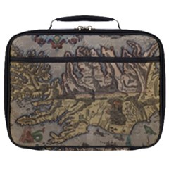 Iceland Cartography Map Renaissance Full Print Lunch Bag by B30l