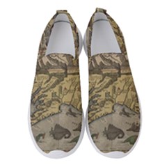 Iceland Cartography Map Renaissance Women s Slip On Sneakers by B30l