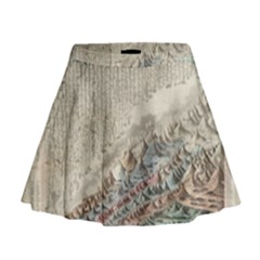 Mountain View Mountain Top Infographics Map Mini Flare Skirt by B30l