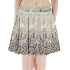 Mountain View Mountain Top Infographics Map Pleated Mini Skirt