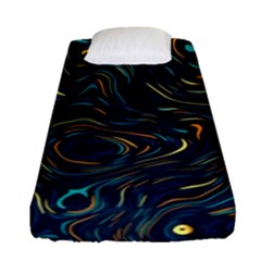 Colorful Abstract Pattern Creative Colorful Line Linear Background Fitted Sheet (single Size) by B30l