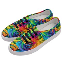 Colorful Roses Bouquet Rainbow Women s Classic Low Top Sneakers by B30l