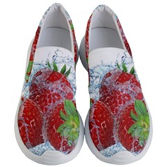 Red Strawberries Water Squirt Strawberry Fresh Splash Drops Women s Lightweight Slip Ons by B30l