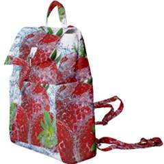 Red Strawberries Water Squirt Strawberry Fresh Splash Drops Buckle Everyday Backpack by B30l