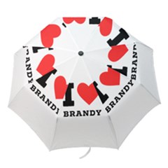 I Love Brandy Folding Umbrellas by ilovewhateva