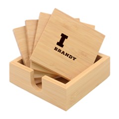 I Love Brandy Bamboo Coaster Set by ilovewhateva