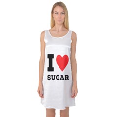 I Love Sugar  Sleeveless Satin Nightdress by ilovewhateva