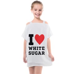 I Love White Sugar Kids  One Piece Chiffon Dress by ilovewhateva