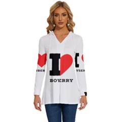 I Love Boysenberry  Long Sleeve Drawstring Hooded Top by ilovewhateva