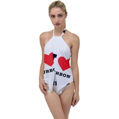 I Love Bourbon  Go With The Flow One Piece Swimsuit by ilovewhateva