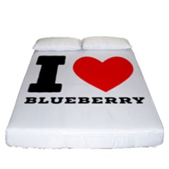 I Love Blueberry  Fitted Sheet (queen Size) by ilovewhateva