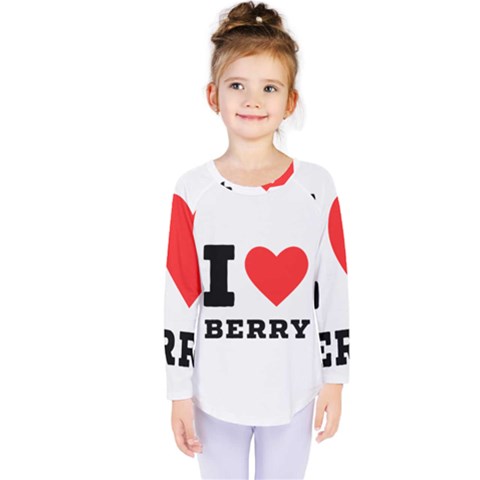 I Love Berry Kids  Long Sleeve Tee by ilovewhateva