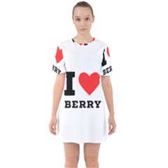 I Love Berry Sixties Short Sleeve Mini Dress by ilovewhateva